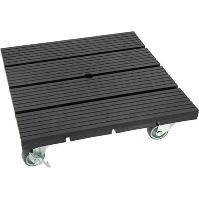 Cti Plantenroller - Plantentrolley - Voor binnen en buiten - draagvermogen tot 80 kg - Antraciet - 30x30cm