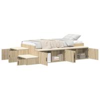 Opbergbedframe Sonoma Eiken 244 x 127 x 53.5 cm Bewerkt hout - thumbnail