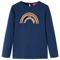 VidaXL Kindershirt met lange mouwen 128 marineblauw - thumbnail