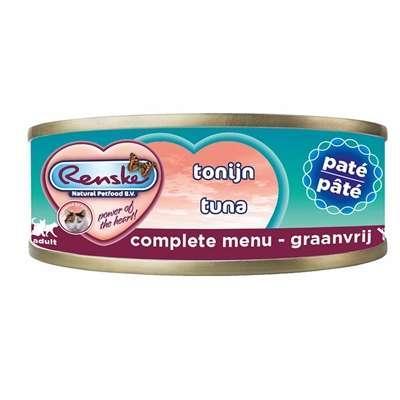Renske Graanvrij pâté tonijn natvoer kat (blikjes) 1 tray (24 x 70 g) Renske Graanvrij pâté tonijn natvoer kat (blikjes) 1 tray (24 x 70 g)