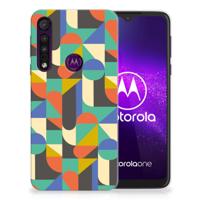 Motorola One Macro TPU bumper Funky Retro - thumbnail