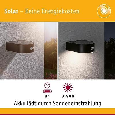 Paulmann 94570 Eileen Wandlamp op zonne-energie Energielabel: G (A - G) 5.5 W Warmwit Zwart Paulmann 94570 Eileen Wandlamp op zonne-energie Energielabel: G (A - G) 5.5 W Warmwit Zwart