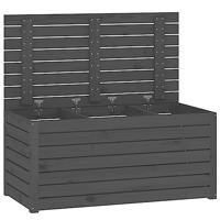 Tuinbox 101x50,5x46,5 cm massief grenenhout grijs - thumbnail