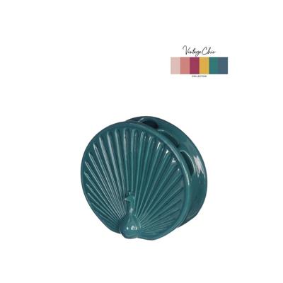 Vaas Peacock petrol Ø6,5x15x13,6cm