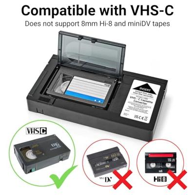 Nedis VCON110BK Vhs-converter Conversie: Vhs-c Naar Vhs Plug And Play Zwart