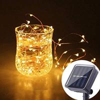 Solar lichtsnoer twinkle met 300 leds in koperdraad - thumbnail