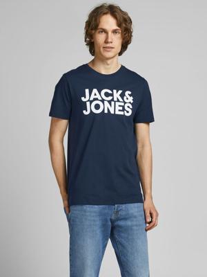 JACK & JONES ESSENTIALS T-shirt Jjecorp met logo donkerblauw JACK & JONES ESSENTIALS T-shirt Jjecorp met logo donkerblauw