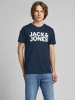 JACK & JONES ESSENTIALS T-shirt Jjecorp met logo donkerblauw - thumbnail