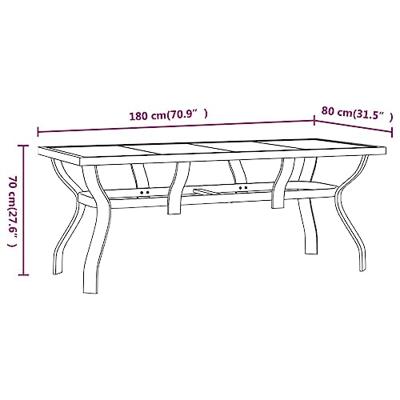 5-delige Tuinset grijs en zwart