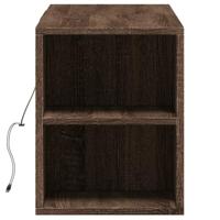 Tv-wandmeubel met LED-verlichting 135x31x39,5 cm bruin eiken - thumbnail