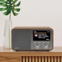 Albrecht DR 760 Radio DAB+, VHF (FM) DAB+, AUX, Bluetooth Behuizing van echt hout, Incl. luidspreker Hout, Bruin, Zilver - thumbnail
