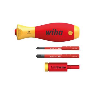 Wiha 41478 | Momentset easyTorque adapter electric | met slimVario® houder en slimBits SL/PZ | 4-delig - 41478