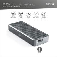 Digitus DA-71157 M.2 SSD-behuizing USB-C 3.2 Gen 2x2 20 GBit/s M.2 PCIe NVMe 2230, 2242, 2260, 2280 DA-71157 - thumbnail