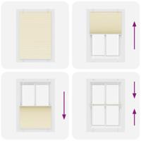 Pliss rolgordijn 95x100 cm stofbreedte 94,4 cm polyester crme - thumbnail