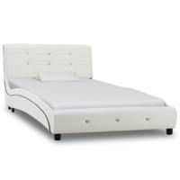 Bedframe kunstleer wit 90x200 cm - thumbnail