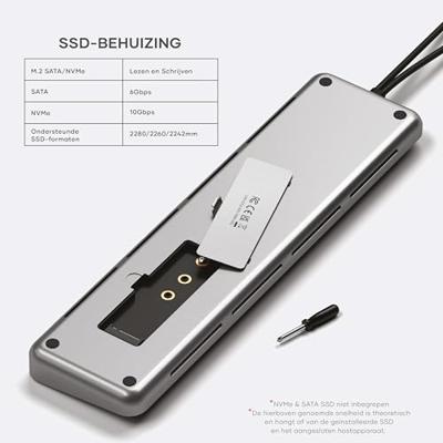 Satechi USB-C duo dock stand - Space Gray
