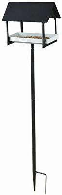 Esschert Design Voedertafel op pin Antraciet|wit design