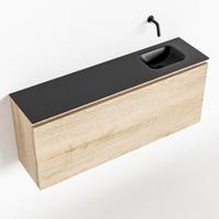 MONDIAZ OLAN 120cm toiletmeubel washed_oak. LEX wastafel urban rechts geen kraangat - thumbnail