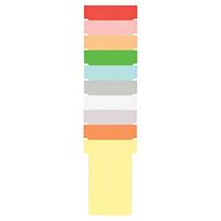 Nobo T-planbordkaarten index 2, ft 85 x 60 mm, rood - thumbnail