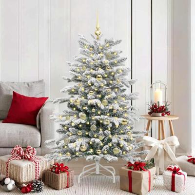 VidaXL Kunstmatige inklapbare kerstboom wit 150 cm pe en pvc