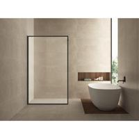 Square inloopdouche 1000 x 2000 x 10 mm nano helder glas/mat zwart - thumbnail