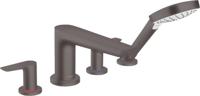 Hansgrohe Talis E 4-gats badrandmengkraan afbouwdeel voor inbouwdeel 13244180, Brushed Black Chrome - thumbnail