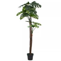 VidaXL Kunstplant met pot monstera 170 cm groen - thumbnail