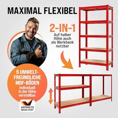 Monzana Metalen Opbergrek tot 875kg rood