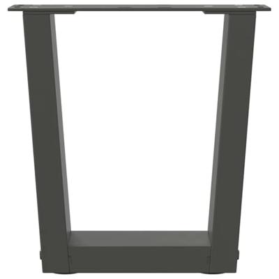 Eettafelpoten 2 st V-vormig 40x(30-31,3) cm staal antraciet