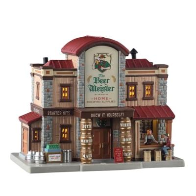 Lemax the beer meister home brewing supplies verlicht kersthuisje Harvest Crossing 2025