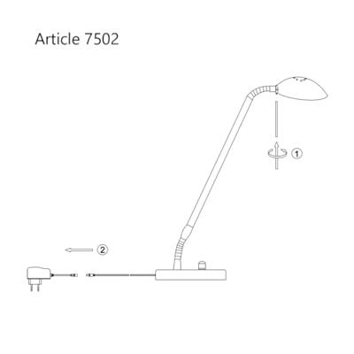 Steinhauer Led bureaulampMexlite - 7502BR
