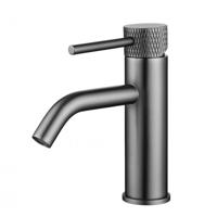 Wiesbaden Ribbd wastafelmengkraan gunmetal - thumbnail