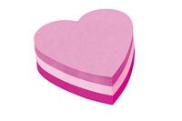 Post-it Notes mini hart, 3 kleuren, blok van 225 vel, op blister - thumbnail