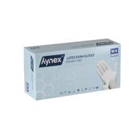 Handschoen hynex latex m wit 5gr 100 stuks - thumbnail