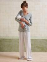 Set van 2-delige pyjama, te personaliseren Voor en Na saliegroen - thumbnail