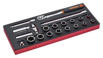 Bahco Foaminlay Fit&Go 1/3 met doppen en toebehoren 1/2" - 21-delig - FF1E2201