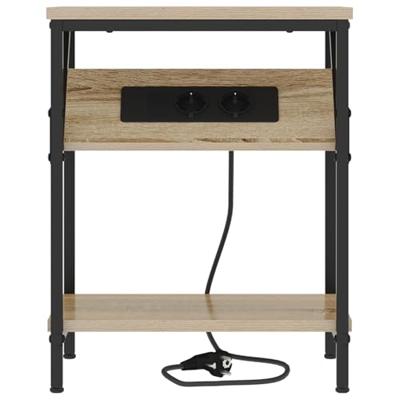 Nachtkastje 2 pcs Sonoma eiken 38 x 30 x 48 cm Bewerkt hout