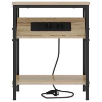 Nachtkastje 2 pcs Sonoma eiken 38 x 30 x 48 cm Bewerkt hout - thumbnail