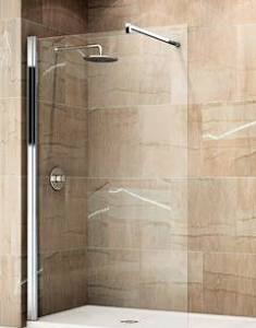 Novellini Giada inloopdouche H 68 70x195cm met muursteun 100cm chr/helder GIADAH701K giadah70-1k