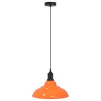 Hanglamp in hoogte verstelbaar E27 31cm metaal glanzend oranje - thumbnail