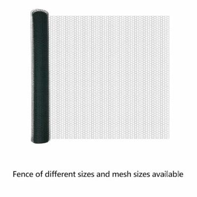 VidaXL Hexagon hek groen 1,4 x 25 m pvc