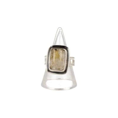 Rutielkwarts Verstelbare Ring Zilver (Model 4) Rutielkwarts Verstelbare Ring Zilver (Model 4)