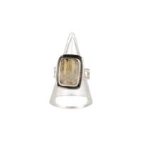 Rutielkwarts Verstelbare Ring Zilver (Model 4) - thumbnail