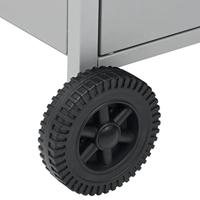 VidaXL Gasbarbecue 4+1 kookzone roestvrij staal zilverkleurig - thumbnail