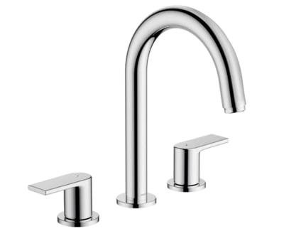 Hansgrohe Wastafelmengkraan Vernis Shape 3-Gats Met Trekwaste Chroom
