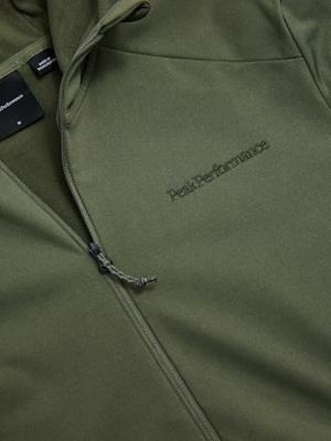 Peak Performance Light Zip Hood Fleece Heren Pine Needle L