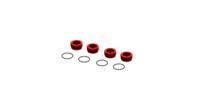 Arrma - Aluminum Front Hub Nut (Red) (4Pcs Inc, O-Rings) (ARA320467) - thumbnail
