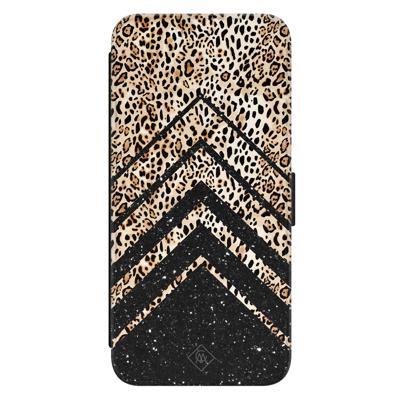 Samsung Galaxy S22 flipcase - Luipaard chevron
