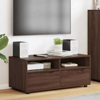 TV-kast met lade Bruin Eiken 100 x 48 x 43 cm Bewerkt hout - thumbnail