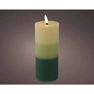 LED kaars vlamefffect Verloop 15cm groen